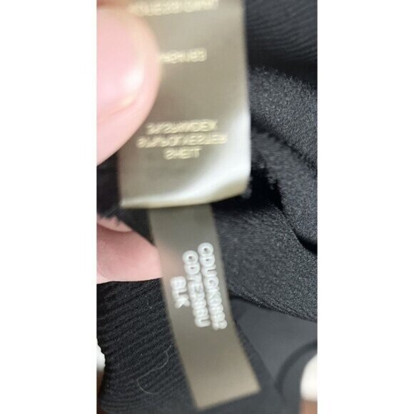 Calvin Klein Womens Black Sleeveless Sheath Dress Size 4 Textured Crisscross Nec - Picture 6 of 8